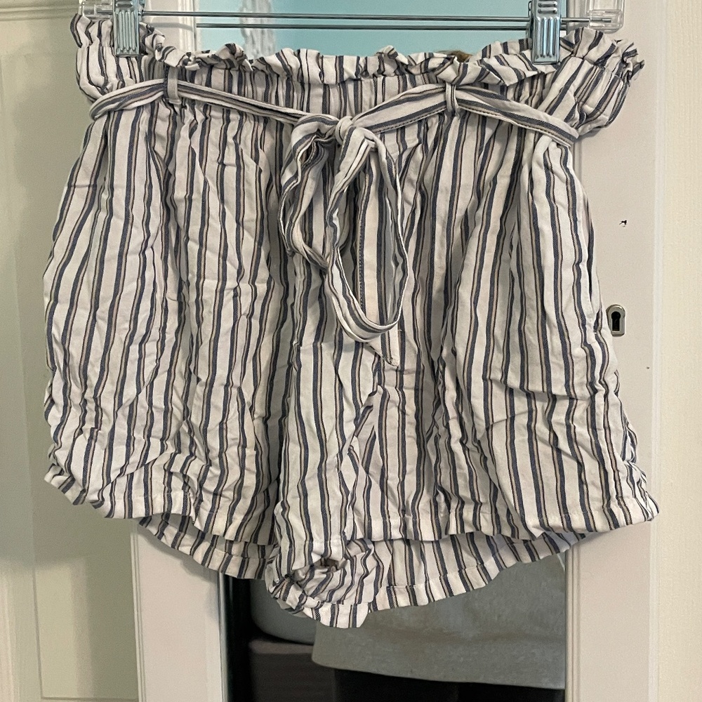 High Rise Striped Hollister Shorts